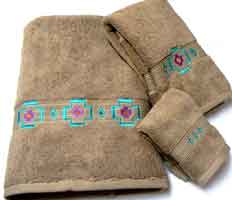 Kellsson Linens Embroidered Towels Chimayo SW Linen 